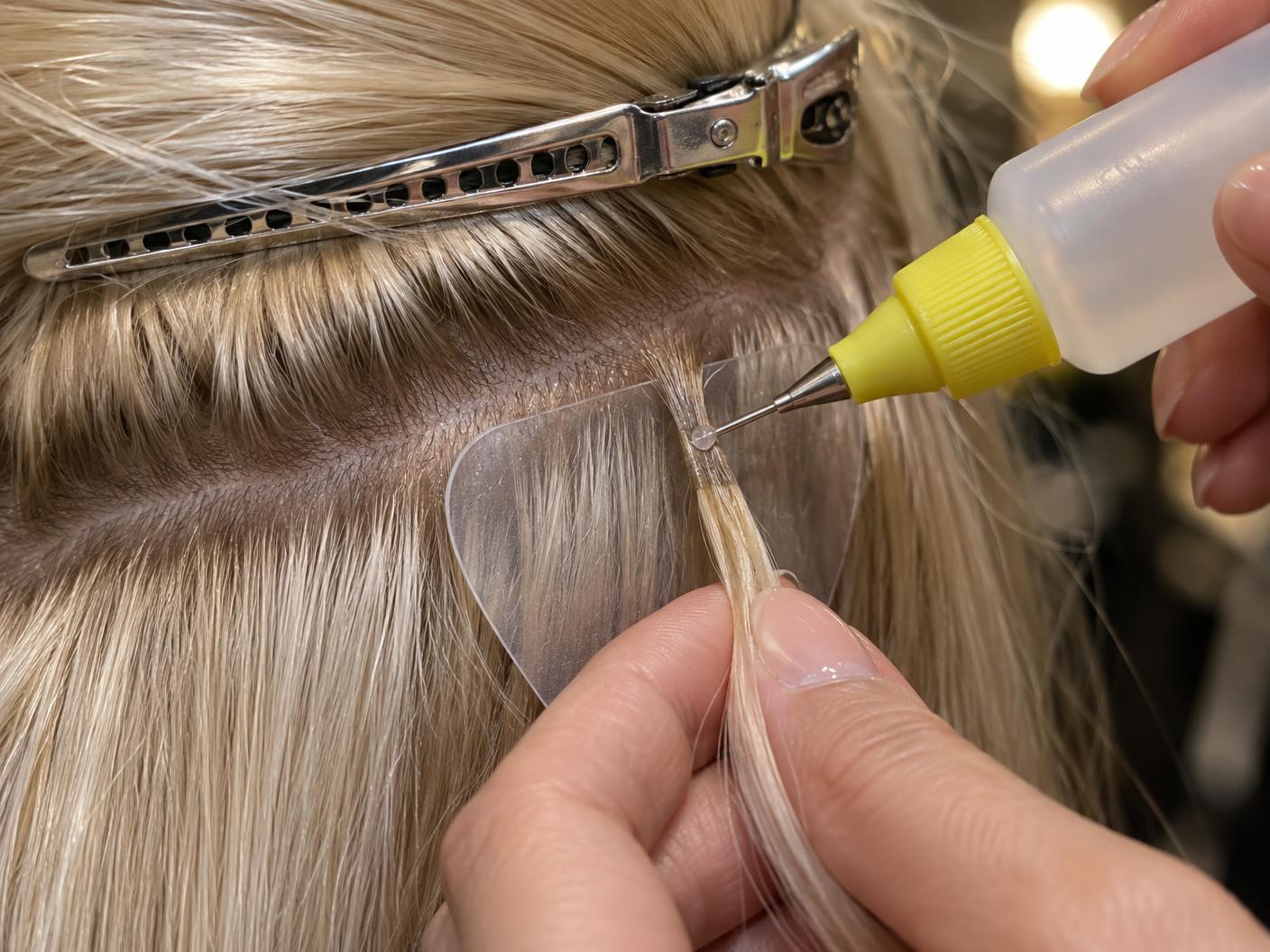 Finished row of flat, discreet Cold Ice bonds along a clean parting